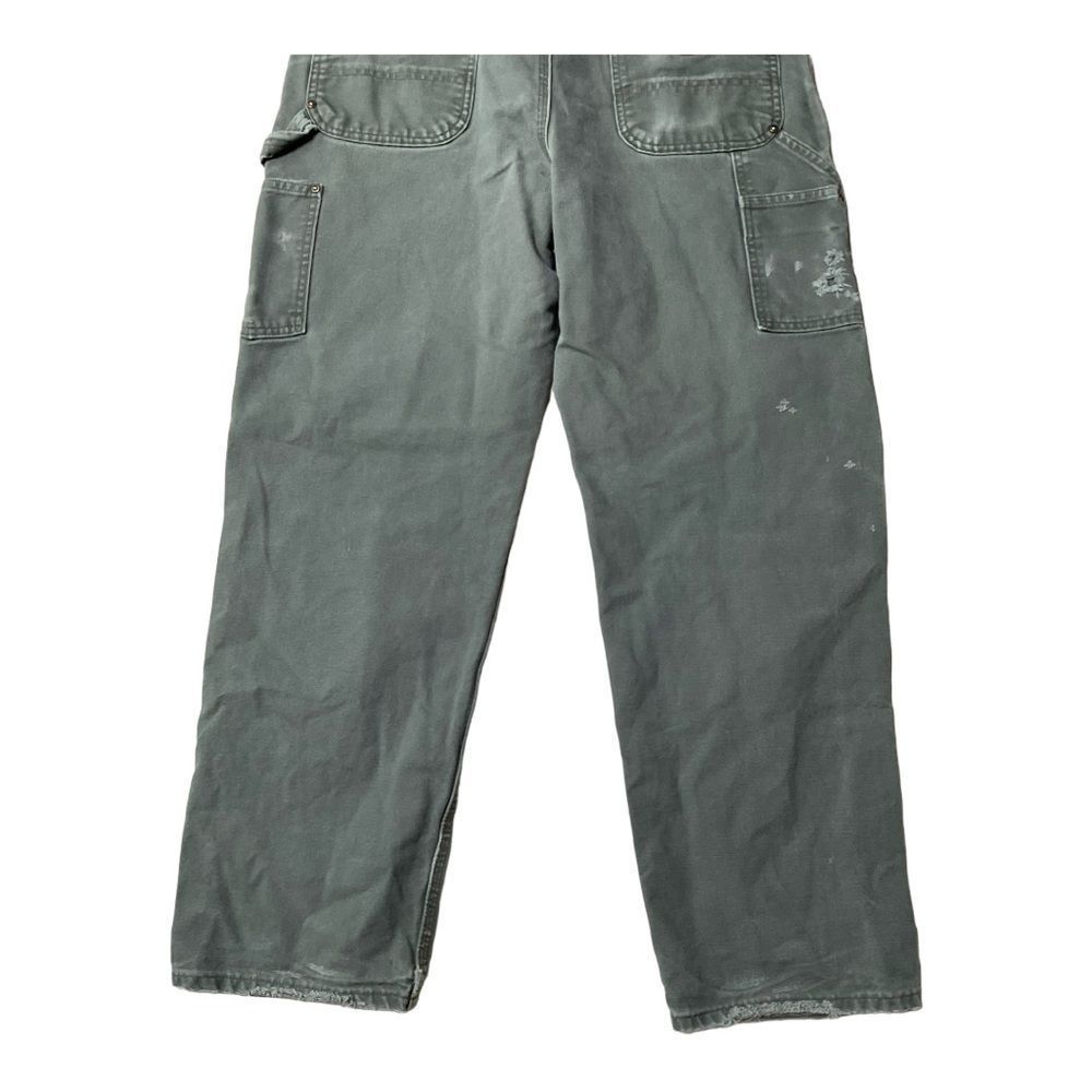 Carhartt Canvas Carpenter Distressed Cargo Pants Size W34/L32 - Picture 2 of 15